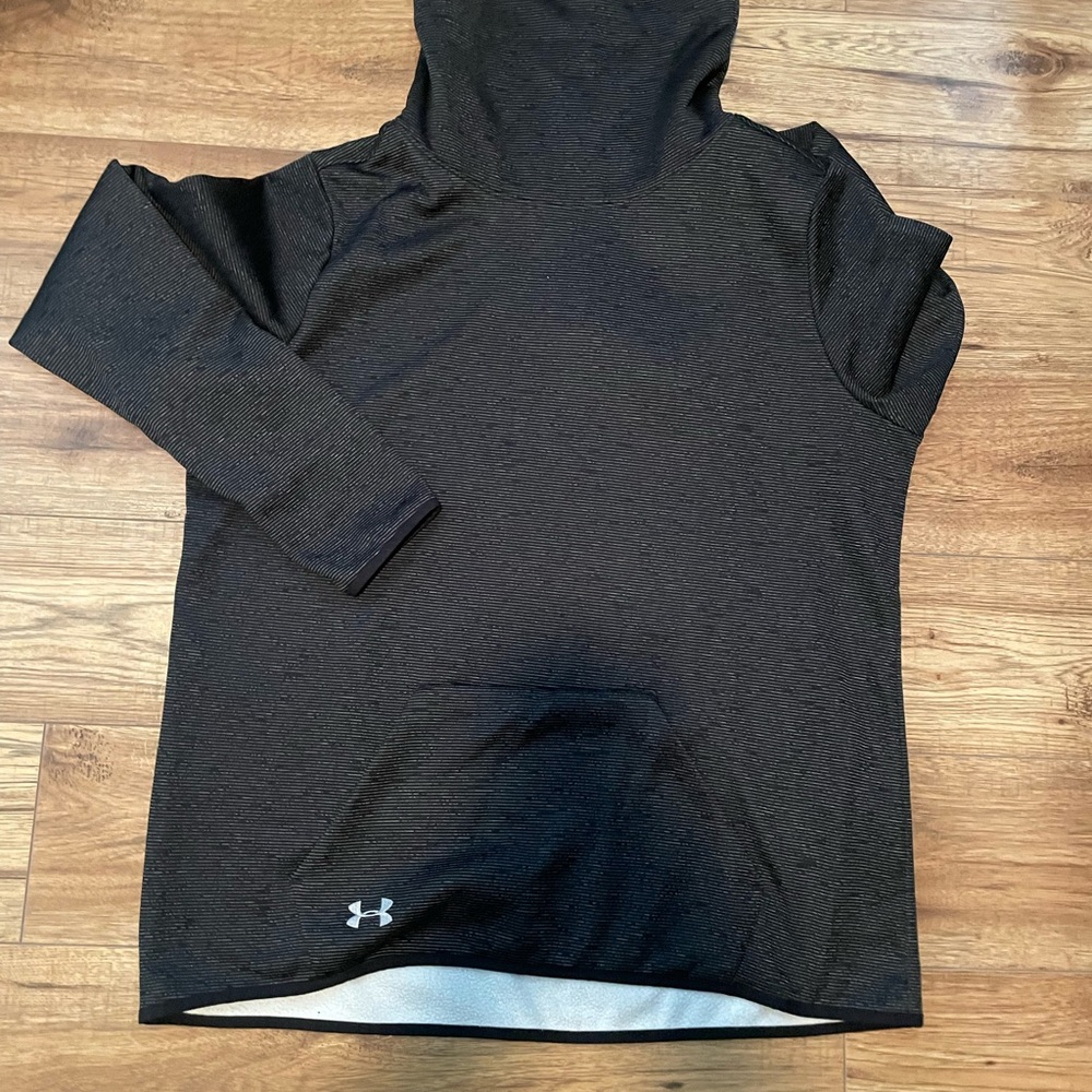 Under Armour Black and White ColdGear Hoodie